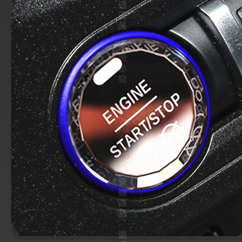 WXZOS Crystal Start Stop Ignition Switch Push Button Cover for Ford Mustang 2015-2017