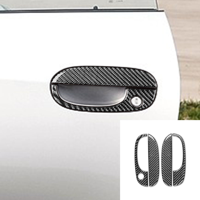 WXZOS Genuine Carbon Fiber Exterior Door Handle Trim for BMW Z4 E85 2003-2008