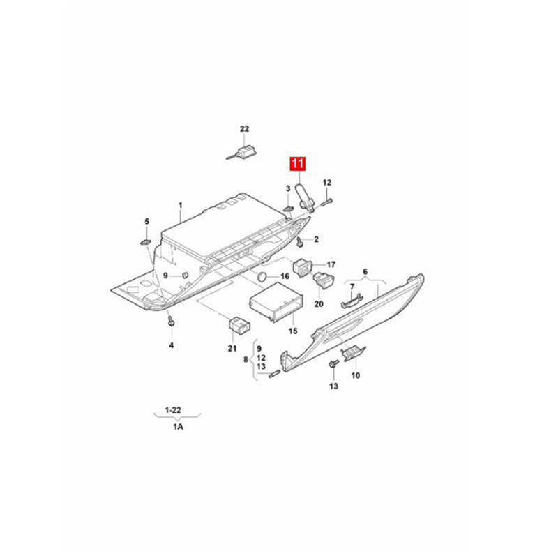 LHD Glove Box Brake Element 4G1880324 for Audi A6 S6 A7 S7 RS6 RS7 Q7 2016-2018
