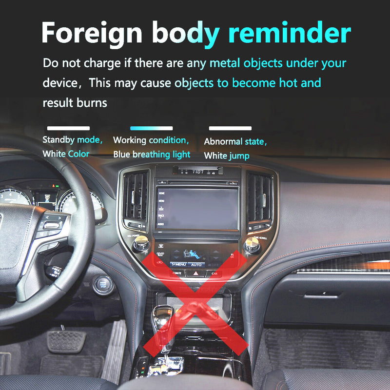 WXZOS Center Console Phone Wireless Fast Charging Pad for Toyota Crown 2015-2018