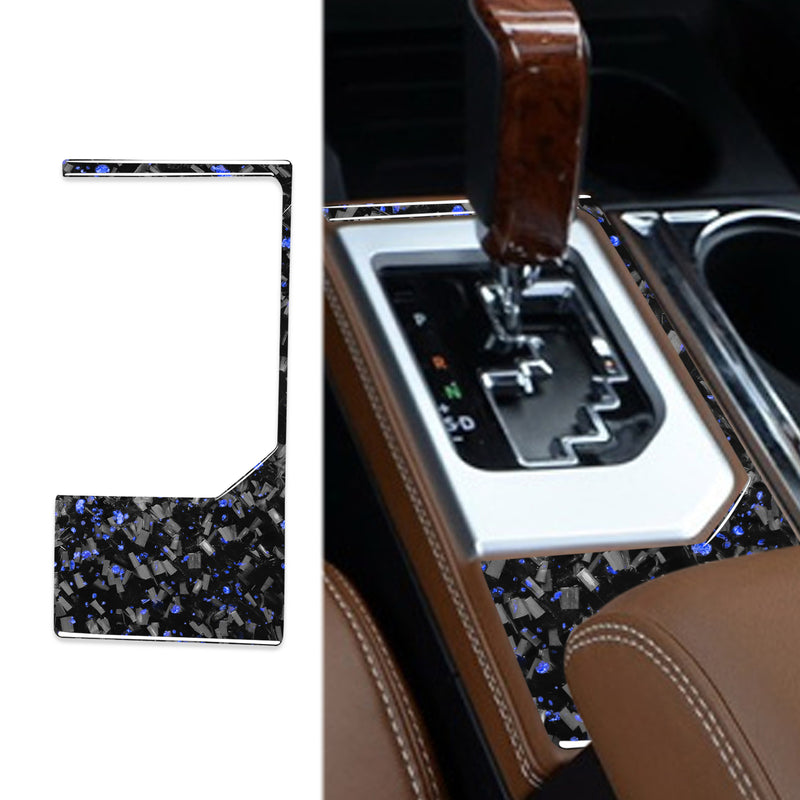 WXZOS Genuine Carbon Fiber Gear Shift Knob Lever Panel Trim for Toyota Tundra 2014-18