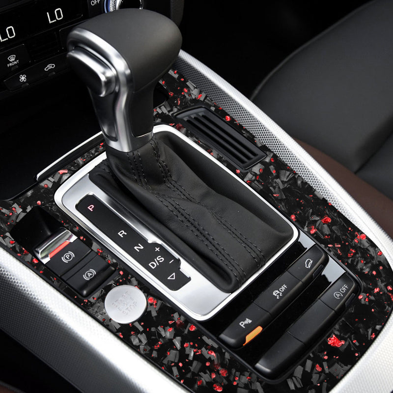 WXZOS Genuine Carbon Fiber Gear Shift Lever Panel Trim for Audi A5 S5 RS5 2013-2016
