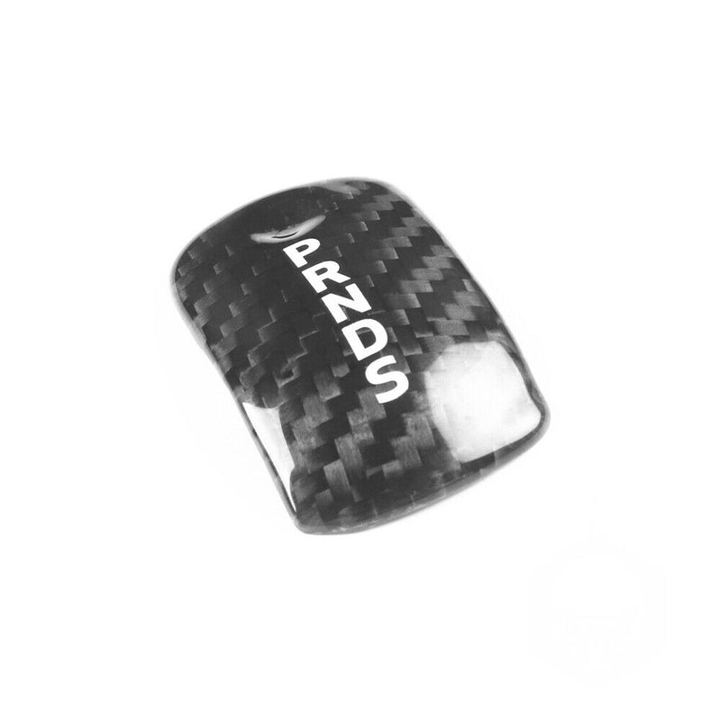 Sale Black Carbon Fiber Gear Shift Knob Panel Trim for Ford Mustang 2014-2018