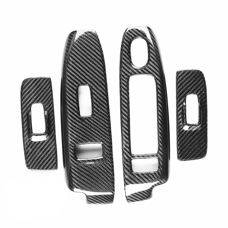 WXZOS Genuine Carbon Fiber Power Window Switch Bezel Cover for Hummer H3 2007-2010