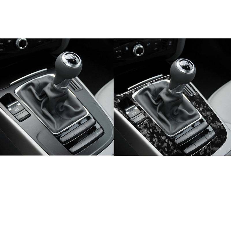 WXZOS Genuine Carbon Fiber Gear Shift Lever Panel Trim for Audi A5 S5 RS5 2013-2016