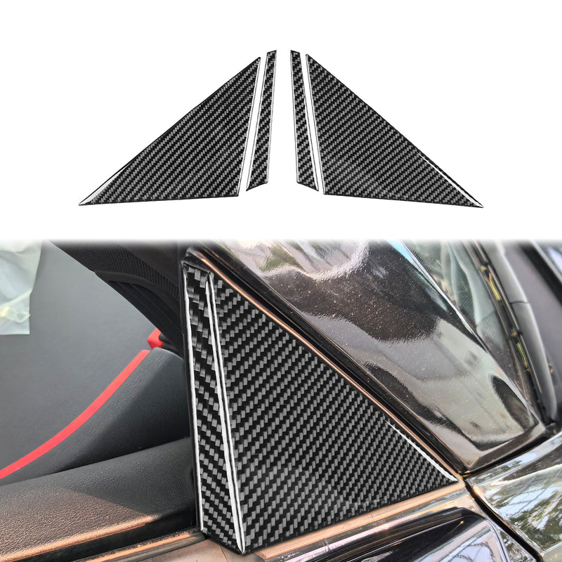 WXZOS Genuine Carbon Fiber Exterior A-Pillar Trim for Chevrolet Corvette C8 2020-2024