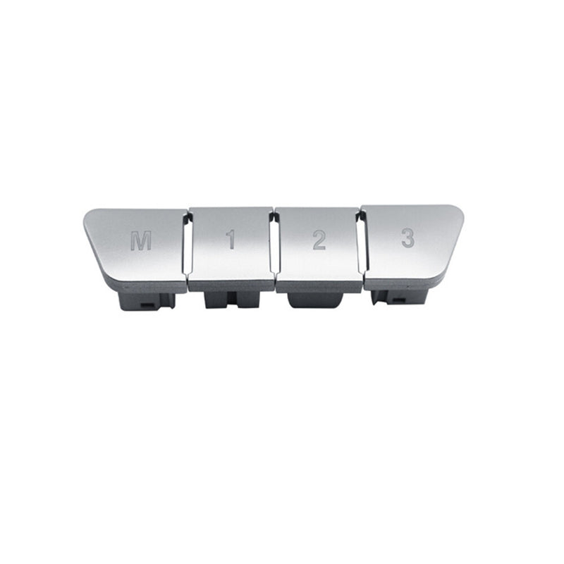 WXZOS Silver Left Seat Adjust Memory Button Cover Set for Benz 2007-2013 W204 C-class