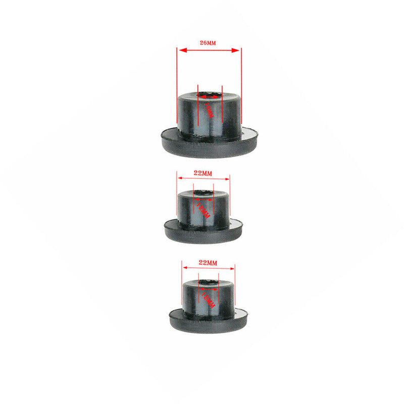 3PCS Rubber Tailgate Plug Set for Jeep 2007-2017 Wrangler JK Spare Tire Carrier