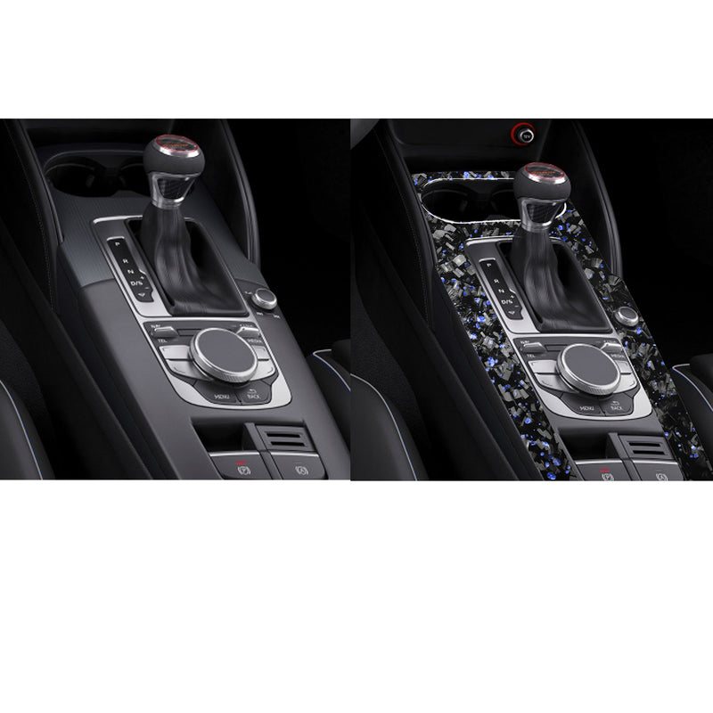 WXZOS Genuine Carbon Fiber Gear Shift Lever Panel Trim for Audi A3 S3 RS3 2014-2018