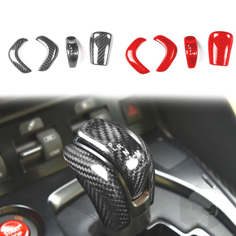 Genuine Carbon Fiber Gear Shift Knob Handle Cover Fit for Nissan GT-R 2017-2022
