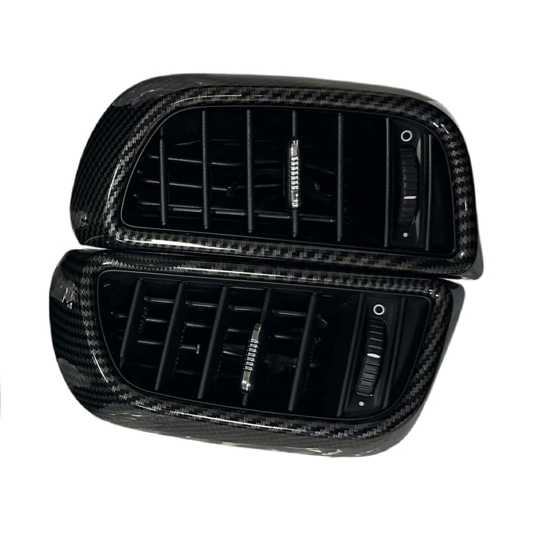 WXZOS Carbon Fiber Pattern Center Console Rear Air Vent for Porsche Cayenne 2011-2016