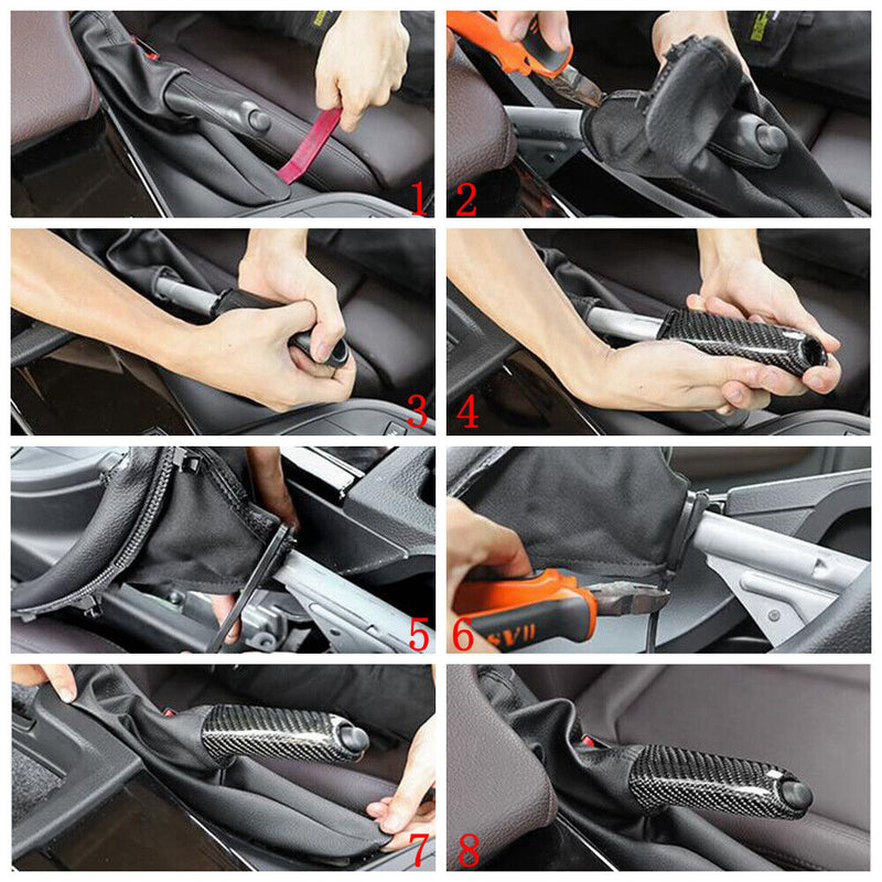 Carbon Fiber Handbrake Brake Handle Cover for BMW E46 E90 F30 F32 F80 1’ 3’ 4‘ M