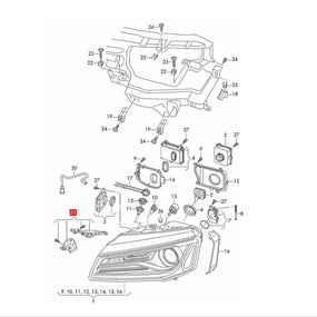 Front Left Headlamp Housing Repair Kit 4H0998121 for Audi A8 S8 qu 2010-2017