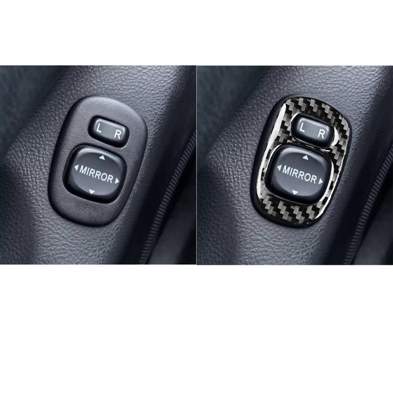 WXZOS Genuine Carbon Fiber Wing Mirror Adjust Switch Trim for Toyota Celica 2000-2005