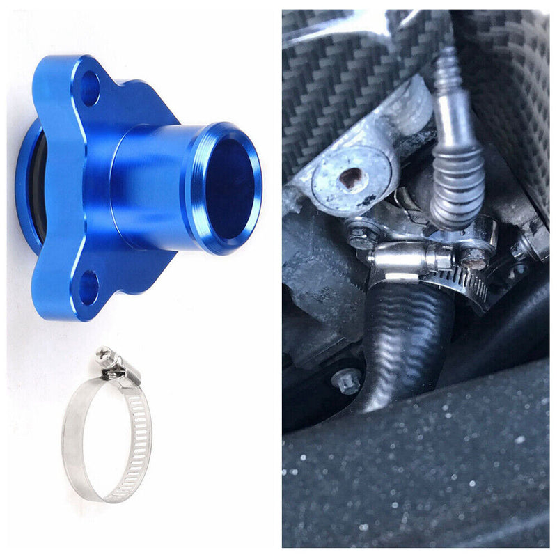 Blue Aluminum Alloy Water Hose Fitting Head 11537541992 For BMW 1' 3' 335i Z4