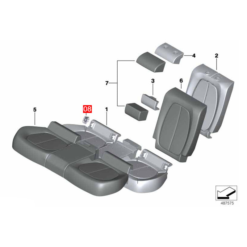 WXZOS Rear Seat ISOFIX Access Flap Cover Cap for BMW F48 X1 2016-2022