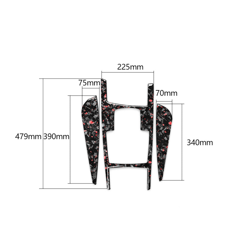 WXZOS Genuine Carbon Fiber Gear Shift Lever Panel Trim for Audi A6 C6 S6 RS6 2005-2011