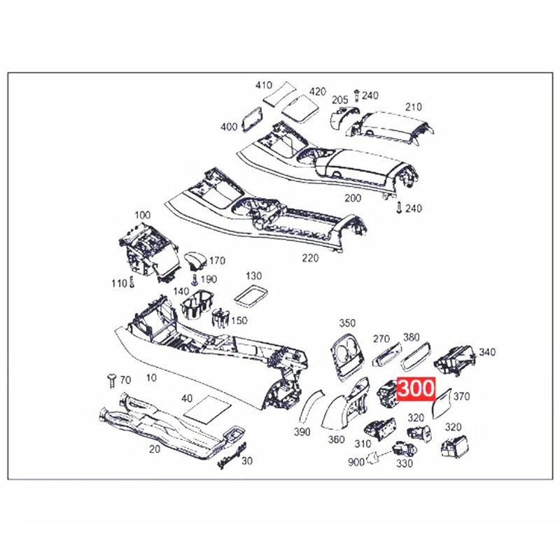 Rear Central Console Housing USB Connector for Mercedes-Benz W222 S 2014-2020