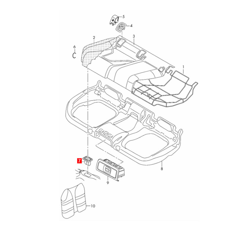 WXZOS Rear Seat Frame Clip Grommet for Audi A4 B9 S4 RS4 A4 Avant A4 Allroad 2017-2025