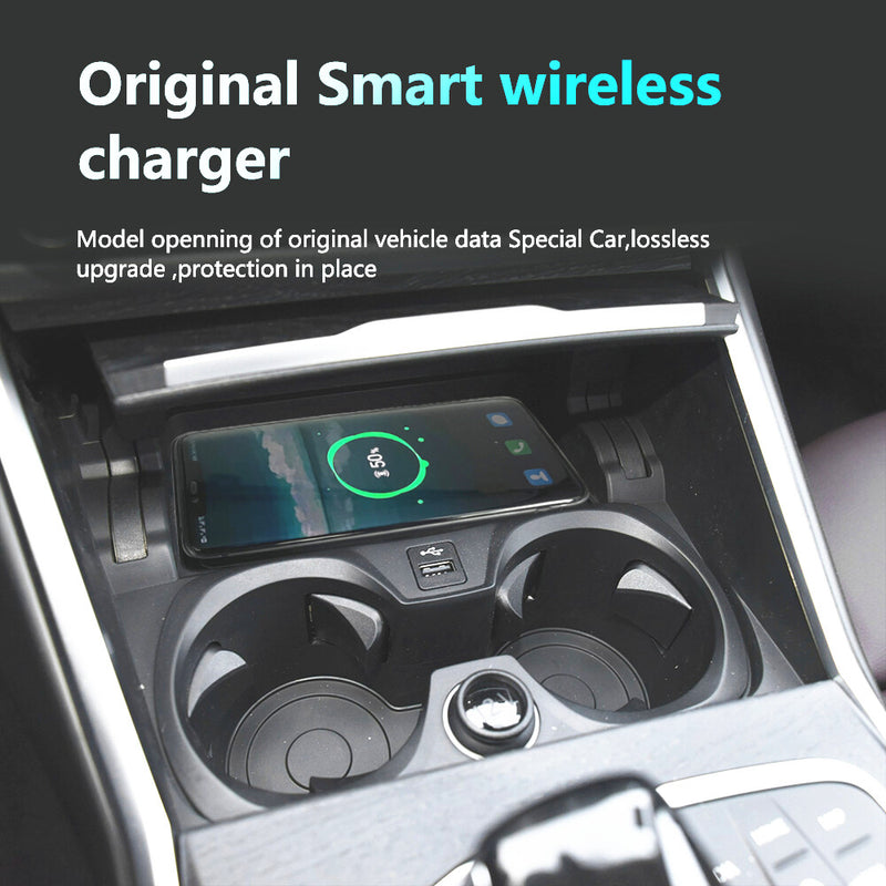 WXZOS Center Console Phone Wireless Fast Charging Pad for BMW 3series G20 2020-2021