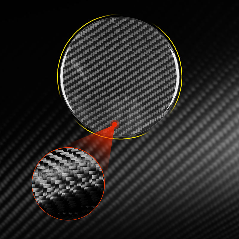WXZOS Genuine Carbon Fiber Fuel Tank Cap Trim for Chevrolet Corvette C8 2020-2024