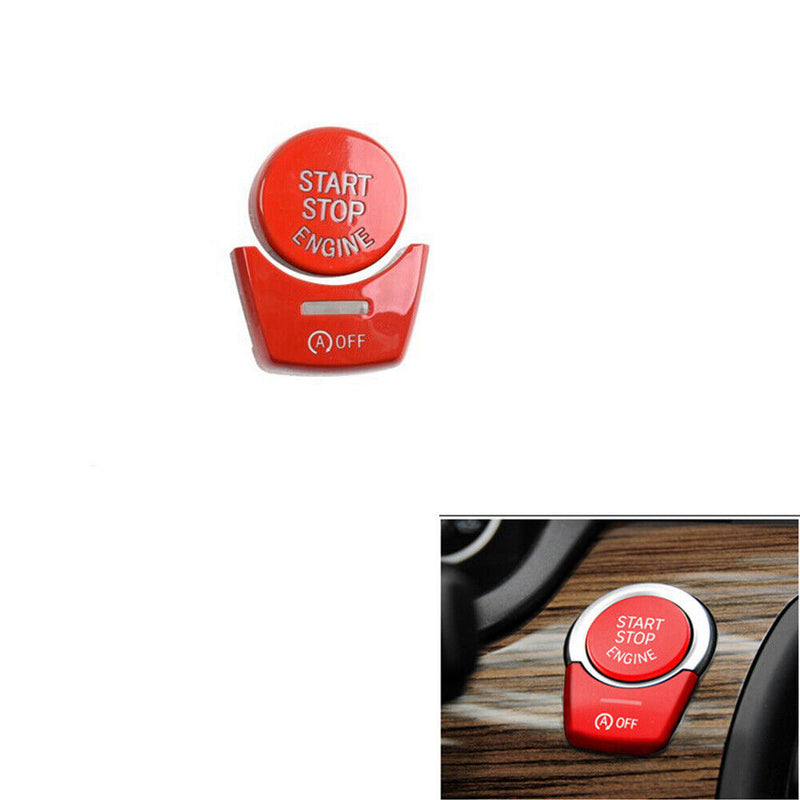 Red Engine Start Stop Button Cover Kit for BMW 5Series F10 F11 F07 GT 2010-2016