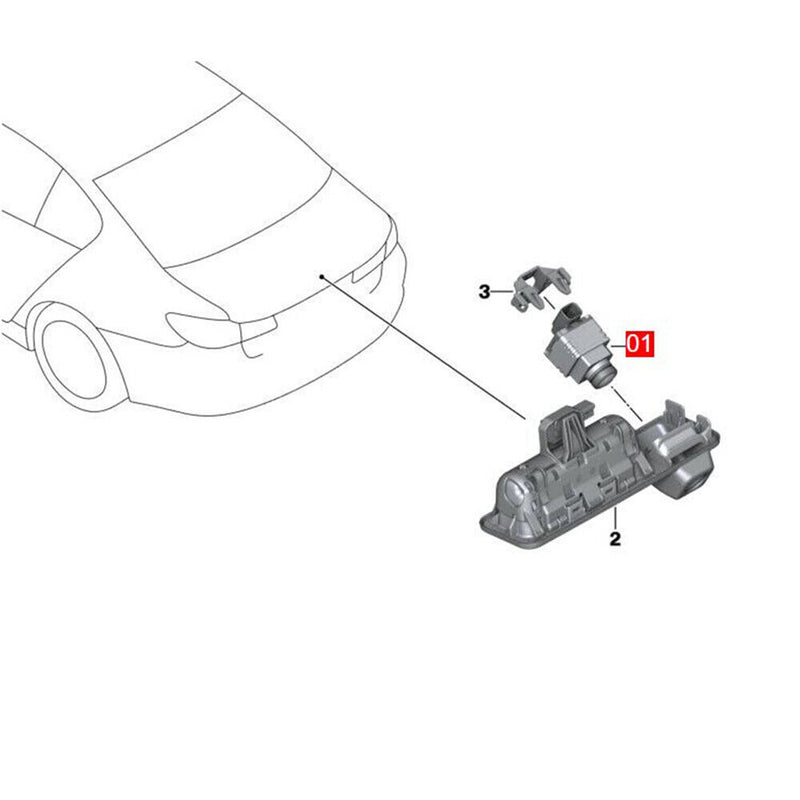 66555A06B55 Rear View Parking Assist Camera for BMW 7 Series G11 G12 2017-2022