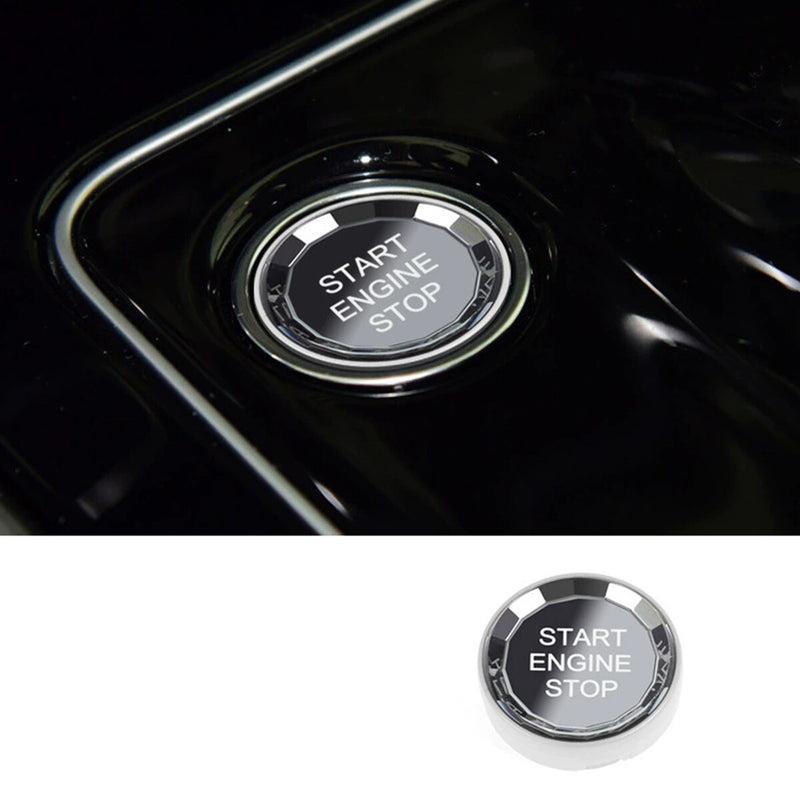 WXZOS Crystal Start Stop Ignition Switch Button Cover for Jaguar F-Pace XF XE 2020-25