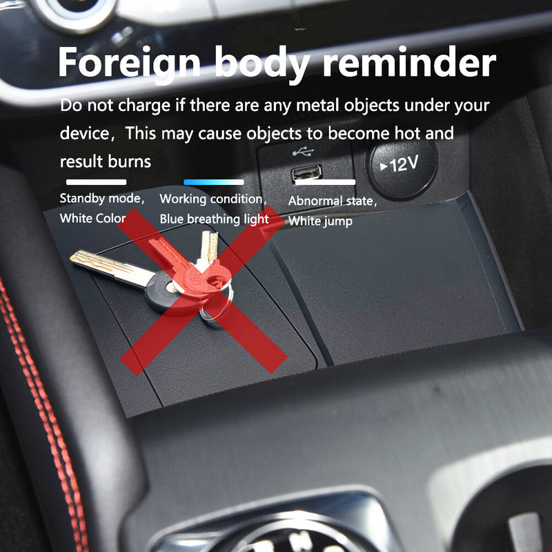 WXZOS Center Console Phone Wireless Fast Charging Pad for Ford Focus 2019-2020