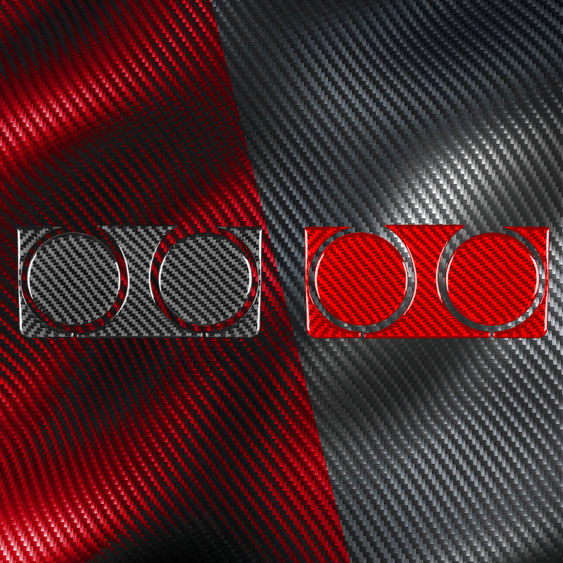 WXZOS Genuine Carbon Fiber Rear Cup Holder Trim for Mercedes W206 C-class 2022-2024