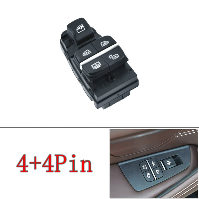 WXZOS 4+4Pin Rear Power Window&Sunshade Switch for BMW 5series G30 G31 2018-2022