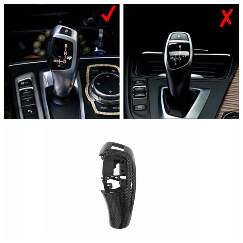 Carbon Fiber Gear Shift Knob Cover Trim for BMW F25 X3 2011-2016 X4 2014-2018