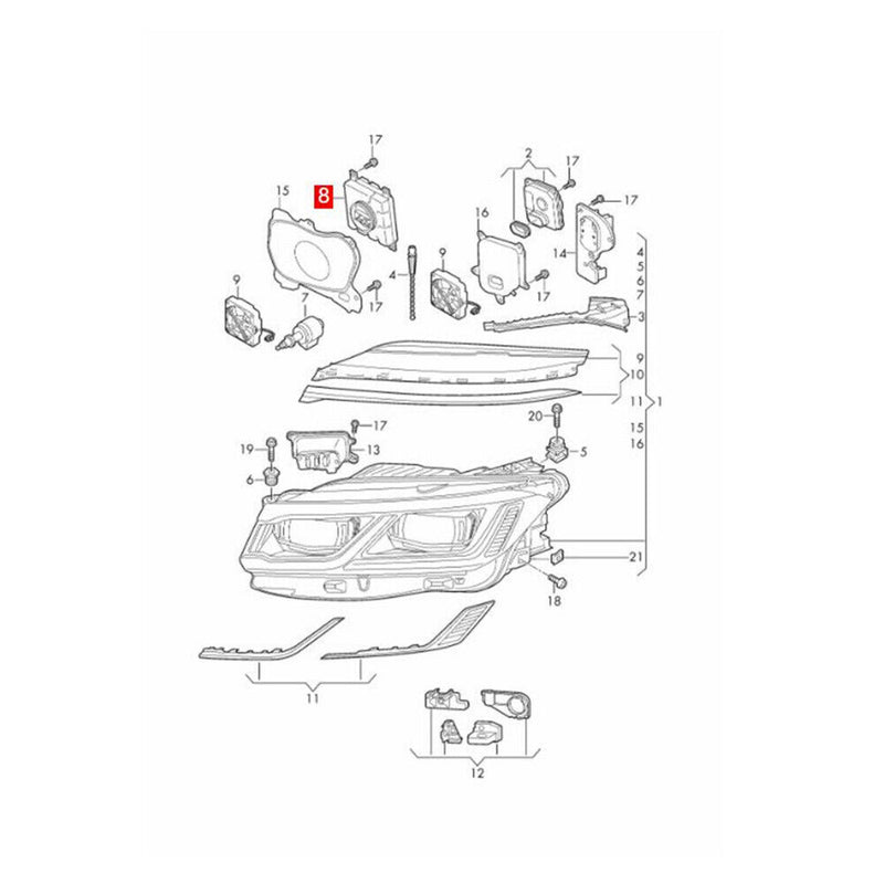 Matrix Headlight LED Module Control Unit 7PP941592AA for VW Touareg 2018-2020