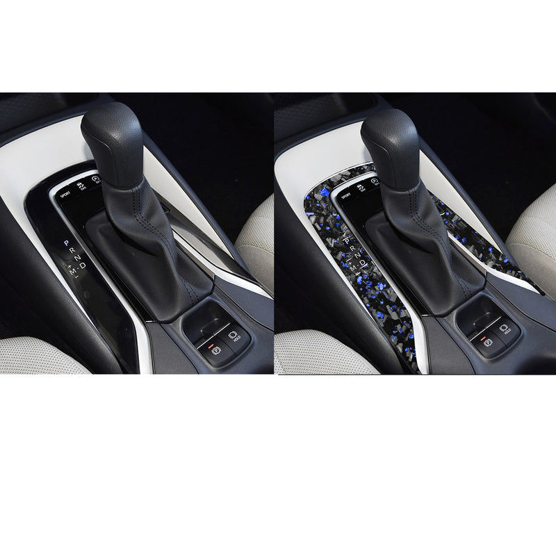 WXZOS Genuine Carbon Fiber Gear Shift Lever Panel Trim for Toyota Corolla 2019-2020