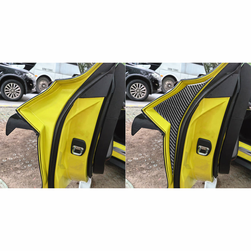 WXZOS Genuine Carbon Fiber Door Shut Line Trim for Chevrolet Corvette C8 2020-2024