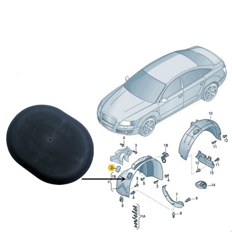 Front Left&Right Fender Liner Plug Cover 4F0809967 for Audi 2005-2011 A6 C6