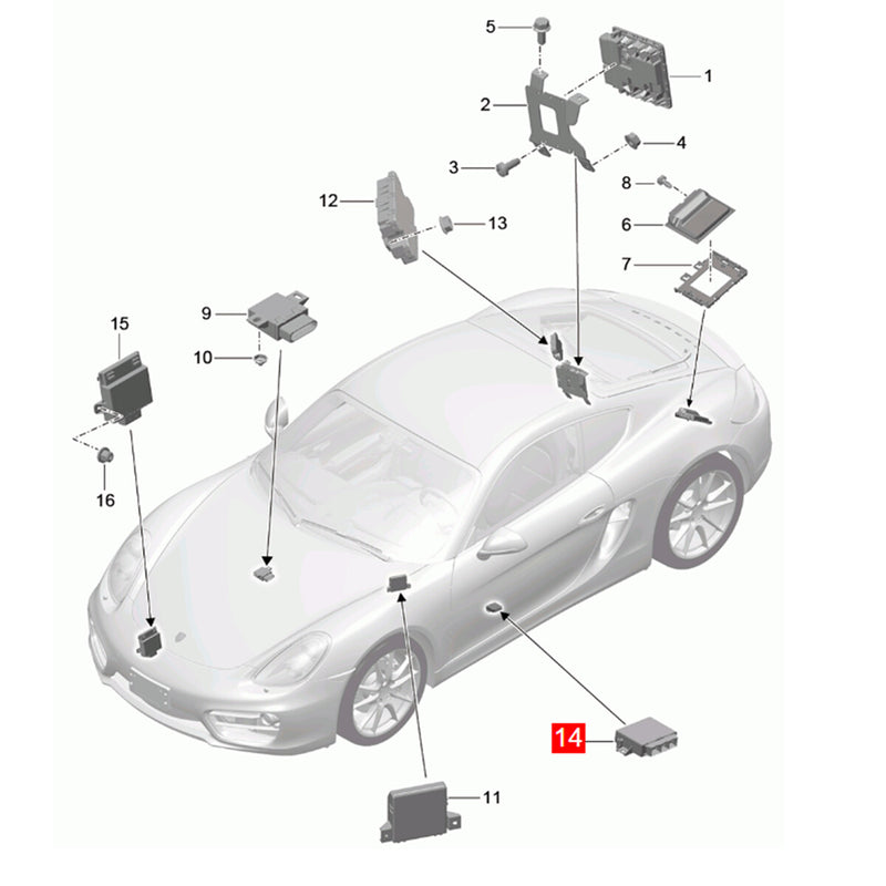 WXZOS PDC Parking Aid Assist Control Module Unit for Porsche Macan 2014-2016