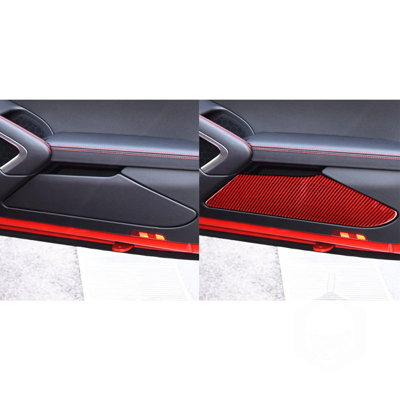 WXZOS Genuine Carbon Fiber Door Panel Trim for Porsche 718 Boxster 982 2017-2025
