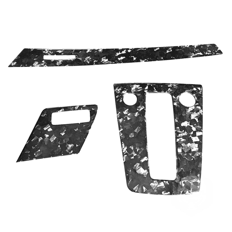 WXZOS Genuine Carbon Fiber Center Console Shift Lever Trim for Audi A3 S3 2021-2023