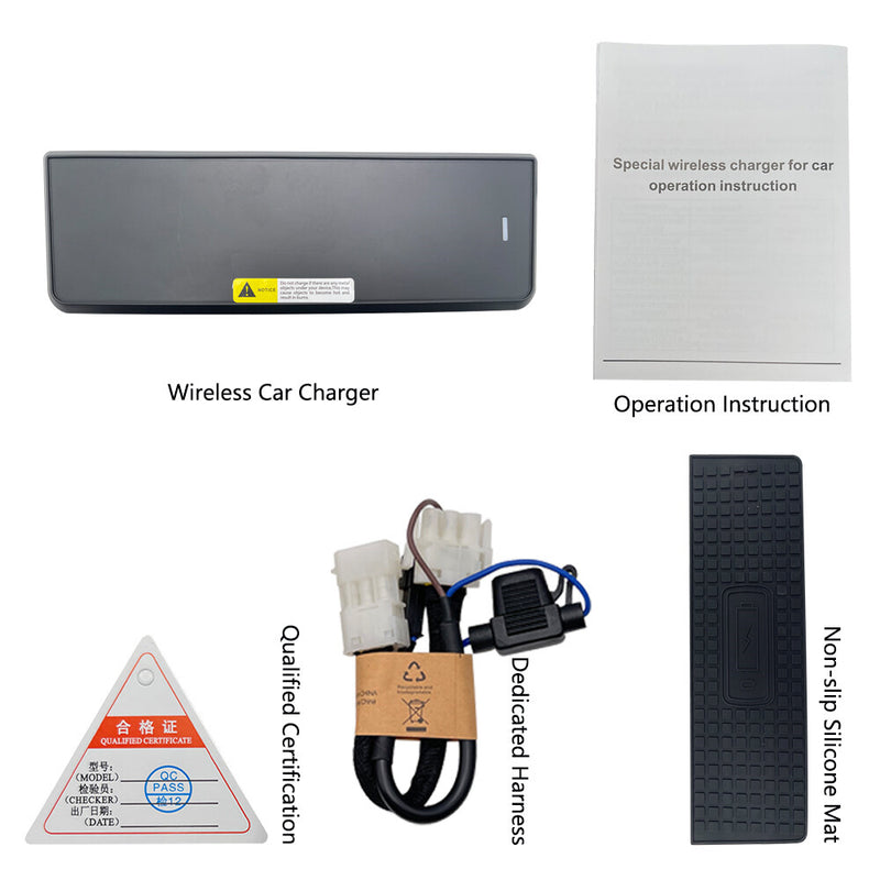 WXZOS Center Console Phone Wireless Fast Charging Pad for BMW F30 F31 F34 2016-2018