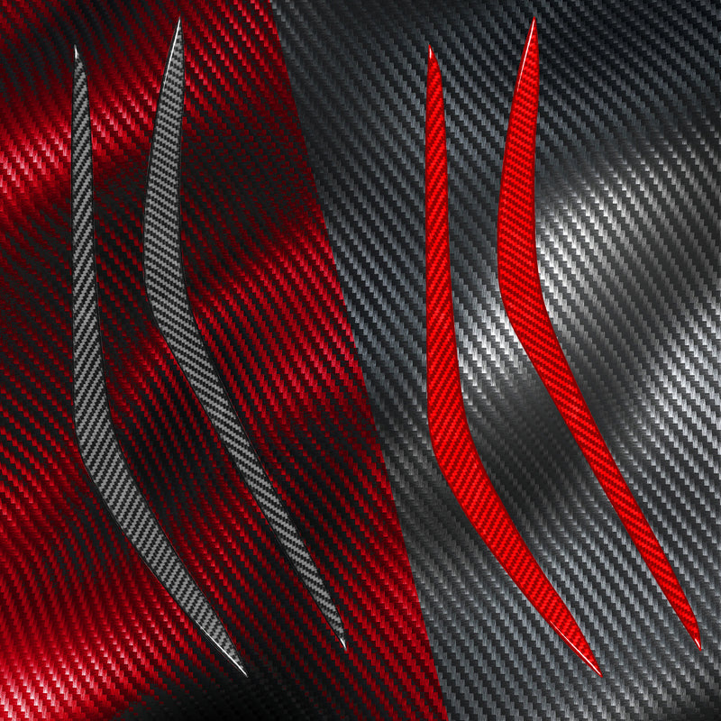 WXZOS Genuine Carbon Fiber Front Bumper Corner Trim for Chevrolet Corvette C8 2020-24