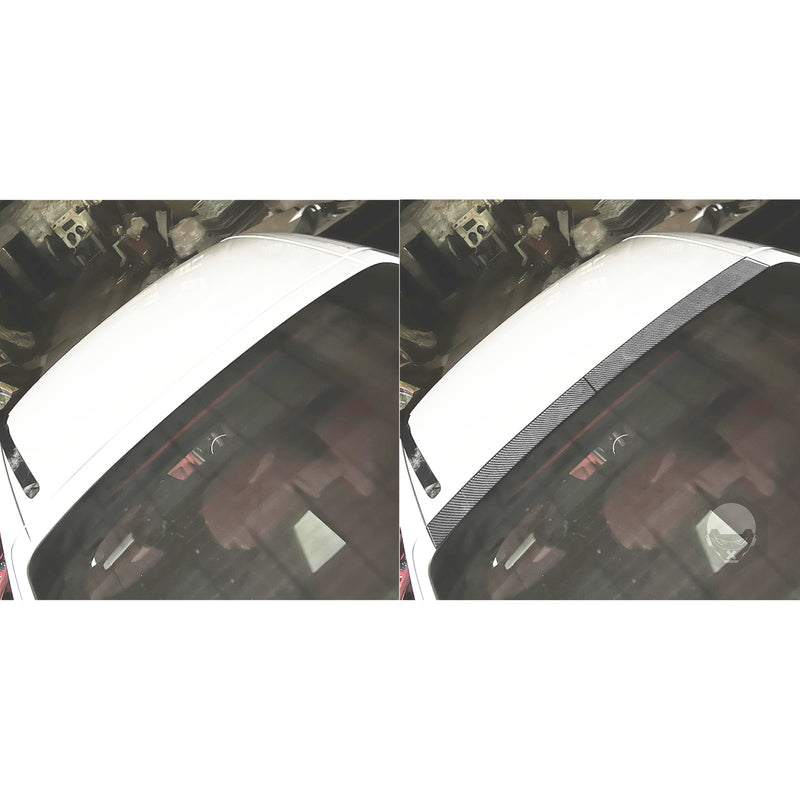 WXZOS Genuine Carbon Fiber Rear Roof Window Trim for Porsche 718 Boxster 2017-2024