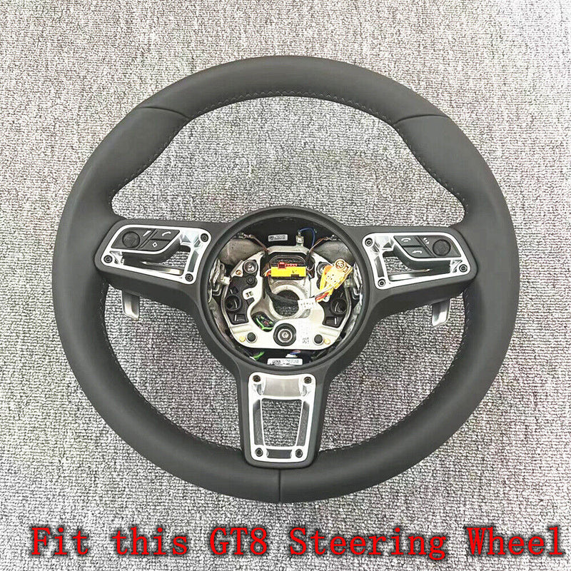 Steering Wheel Galvano Silver Trim for Porsche Macan 2014-2020 911 991 2016-2019