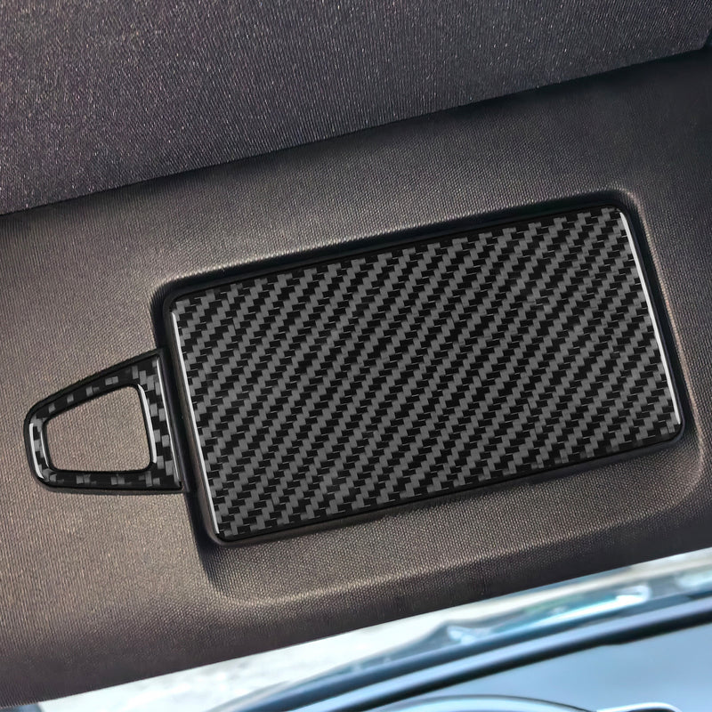 WXZOS Genuine Carbon Fiber Vanity Mirror Trim for Mercedes-Benz W206 C-class 2022-2024