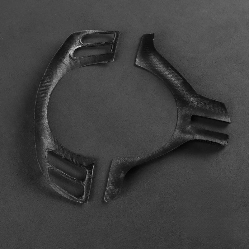 WXZOS 1PC Genuine Dry Carbon Fiber Steering Wheel Trim for BMW E39 5Series 1999-2003
