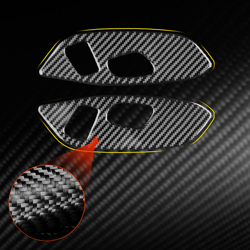 WXZOS Carbon Fiber Seat Adjustment Switch Trim for Chevrolet Corvette C8 2020-2024