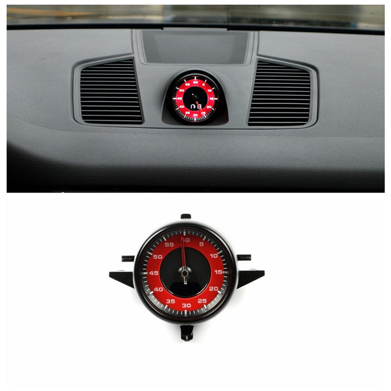 WXZOS 1PC Red Center Dashboard Chrono Stopwatch Clock for Porsche Cayenne 2018-2023