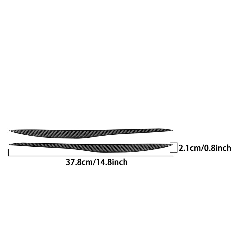 WXZOS Genuine Carbon Fiber Headlight Eyebrow Trim for Mercedes W206 C-class 2022-2024