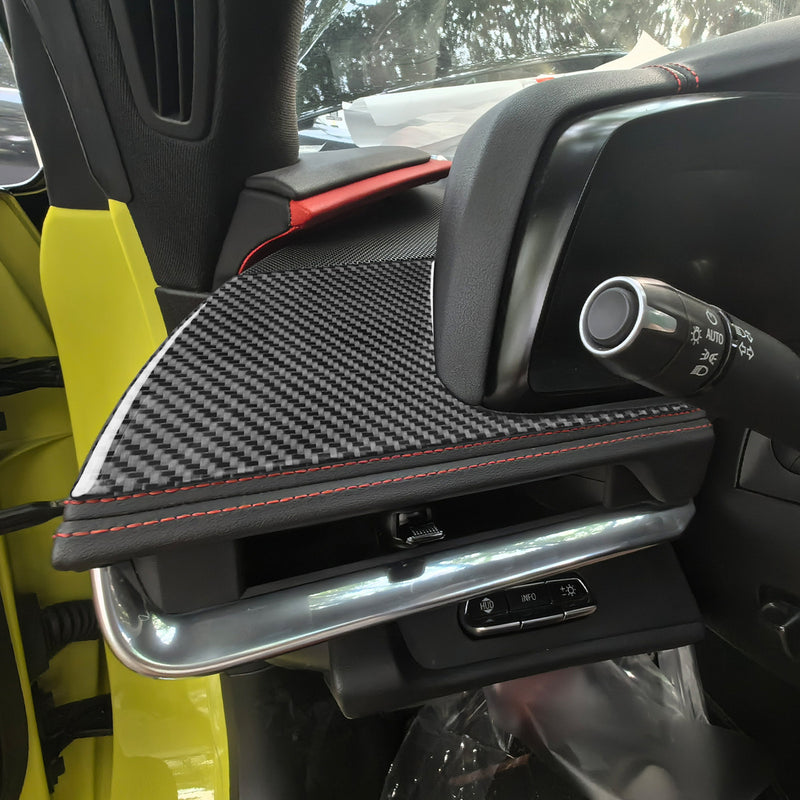 WXZOS Genuine Carbon Fiber Driver Side Dash Panel Trim for Chevrolet Corvette C8 2020+