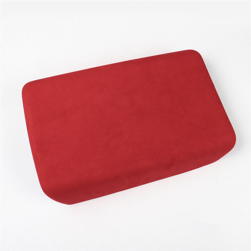 Red Suede Center Console Armrest Box Cover Trim Lid for Tesla Model-3 2017-2022